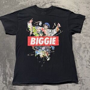 Notorious BIG Biggie T Shirt‎ Men's XL Black Front Graphic